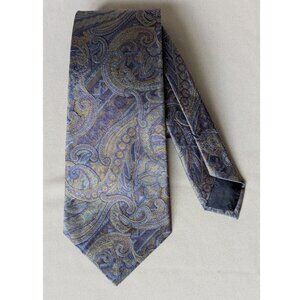 S. T. Dupont Paris100% Silk Jacquard Necktie Paisley Made in France 55" x 3.75"